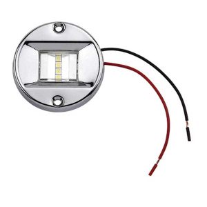 Luz de alcançado redonda cromada, led, 12v, 0,6a, 7,6 x 5cm – 2 milhas