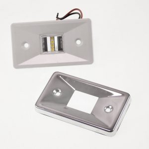 Luz de alcançado cromada, led, 12v, 0,83a, 13×8,5cm – 2 milhas