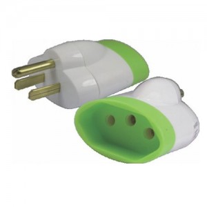 Adaptador tomada brasileira para americana 2P + T 15A/250V