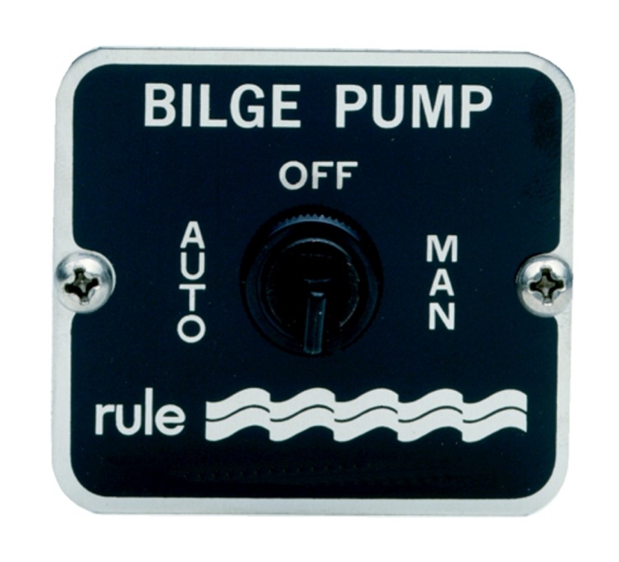 Painel de 3 vias (On / Off / Auto) 12/24/32V 20A para bomba de porão – Rule 45 - Image 2