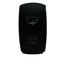 Interruptor  bomba de porão (On)- OFF – ON em plástico preto – 7 pinos, leds 20A