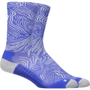 Meias Fujitrail Graphic Crew Sock – Cobalt Burst / Cream