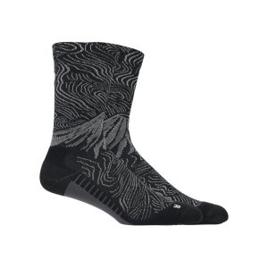 Meias Fujitrail Graphic Crew Sock – Black / Cloud Grey