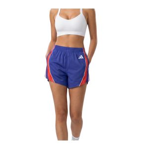 Short Adizero Archive W – Azul/ branco/ vermelho