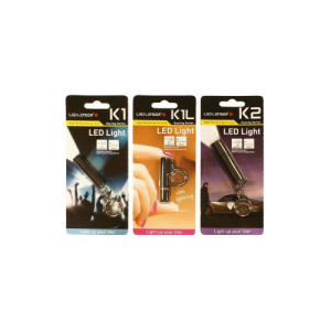 Kit lanternas Ledlenser modelos K1, K1-L e K2 com 6 unidades de cada, total 18 unidades, com display