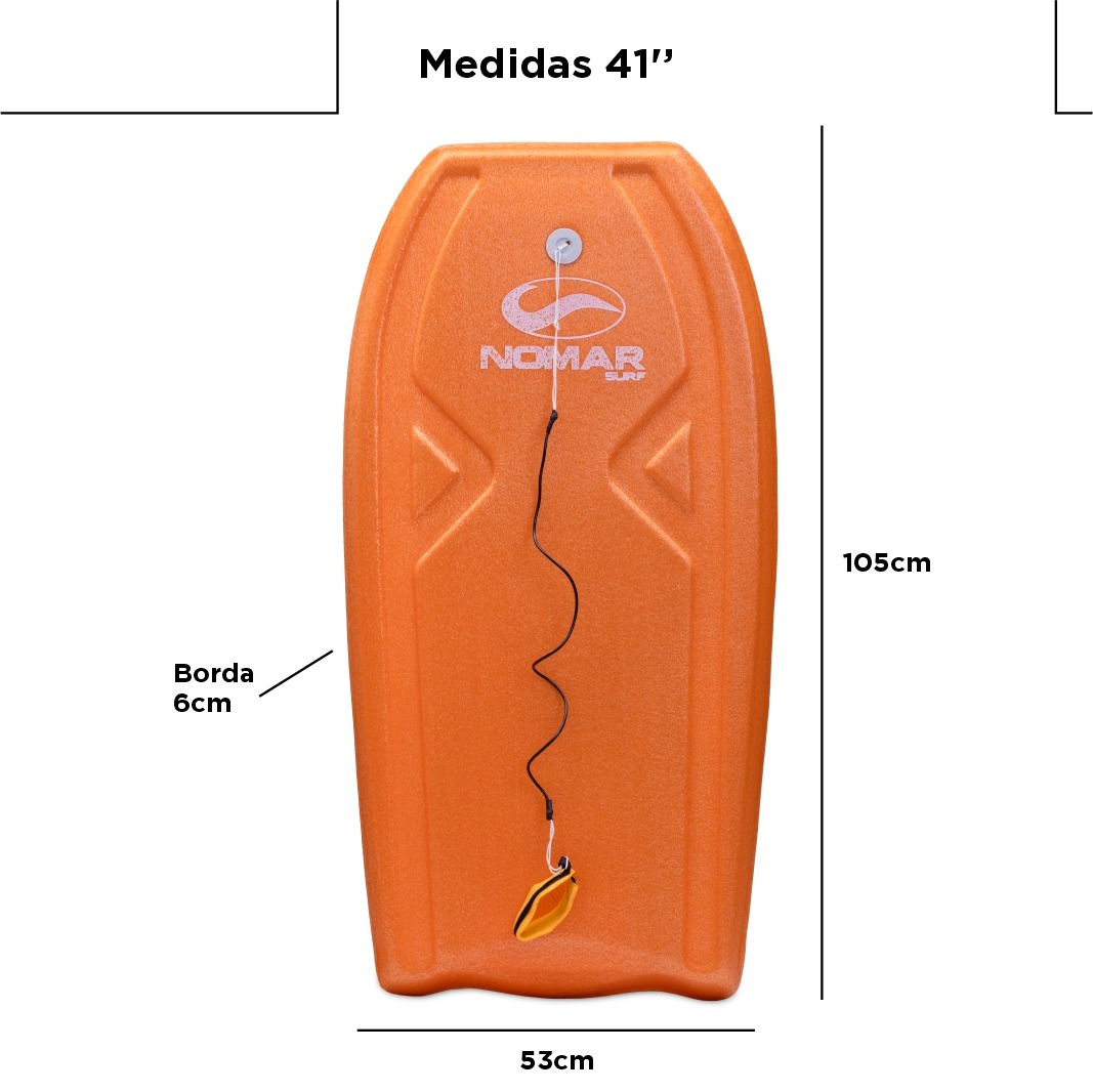 Prancha Surf Bodyboard Grande Master Corta Onda Com Leash - Image 5