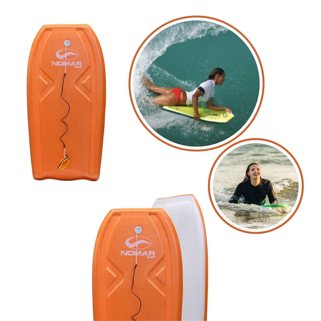 Prancha Surf Bodyboard Grande Master Corta Onda Com Leash - Image 3