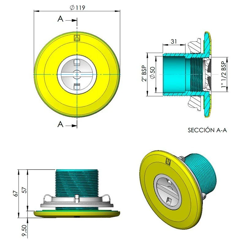Astralpool - Boquilla de aspiración para piscina prefabricada - Image 3