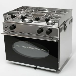 Fogão náutico 2 bocas com forno Inox Eno – Uno