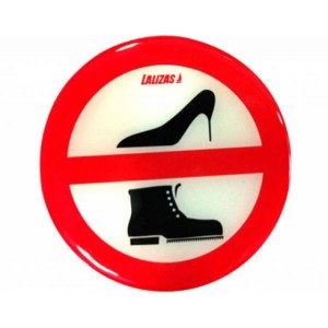 Adesivo “proibido sapatos”