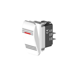 Interruptor momentâneo, 3 pinos, 12v20a – 24v 10a, 1 led vermelho