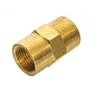 Luva rosca fêmea em latão 1/4″ x 1/4″