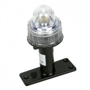Luz circular branca – base preta – sem haste – 12V/7w