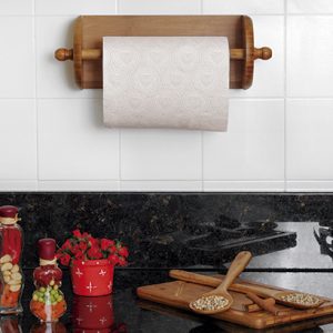 Porta papel toalha em Bamboo