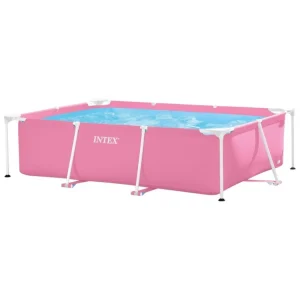 Intex Small Frame Familiar Piscina Desmontable Rectangular Rosa 220x150x60cm