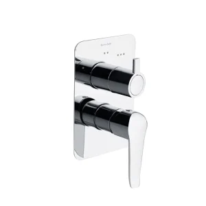 Ramon Soler - Grifo de baño-ducha monomando empotrado 3 vías Ypsilon Plus placa ultraslim cromo