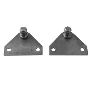 Suporte para amortecedor a gás com pino 10mm inox em V 2 furos